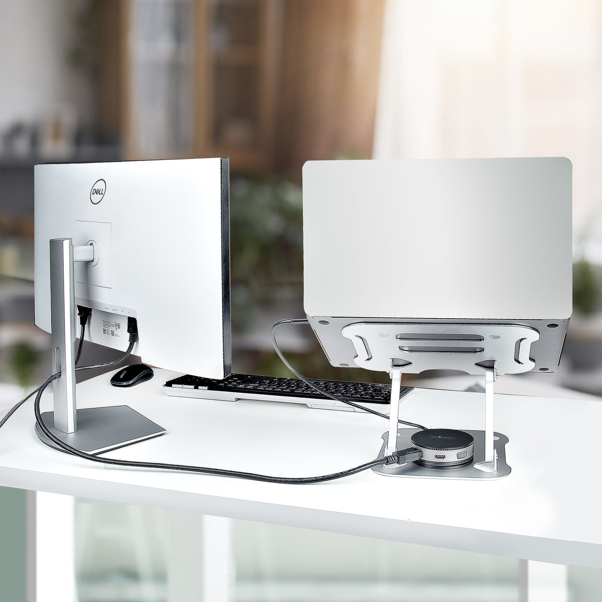 StarTech.com Tisch Laptopständer - Laptoperhöhung aus Aluminium, Tragbar, Faltbar, Schwenkbar - Tragkraft 10kg - Laptophalterung - Höhenverstellbarer Ergonomischer Notebookständer