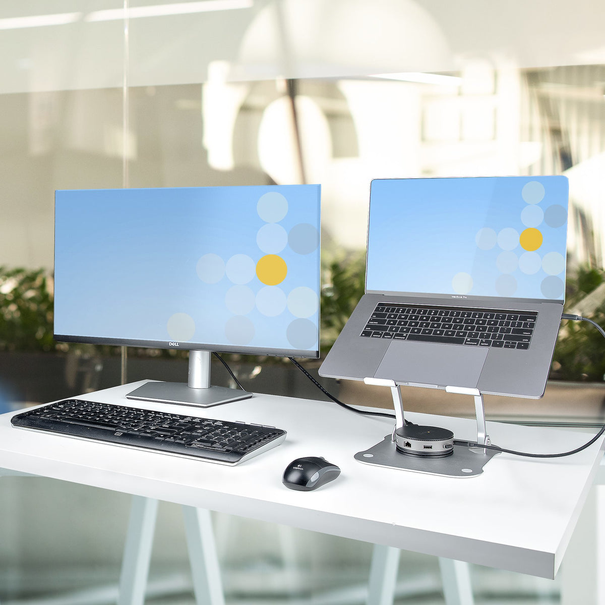 StarTech.com Tisch Laptopständer - Laptoperhöhung aus Aluminium, Tragbar, Faltbar, Schwenkbar - Tragkraft 10kg - Laptophalterung - Höhenverstellbarer Ergonomischer Notebookständer