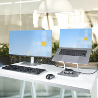 StarTech.com Tisch Laptopständer - Laptoperhöhung aus Aluminium, Tragbar, Faltbar, Schwenkbar - Tragkraft 10kg - Laptophalterung - Höhenverstellbarer Ergonomischer Notebookständer