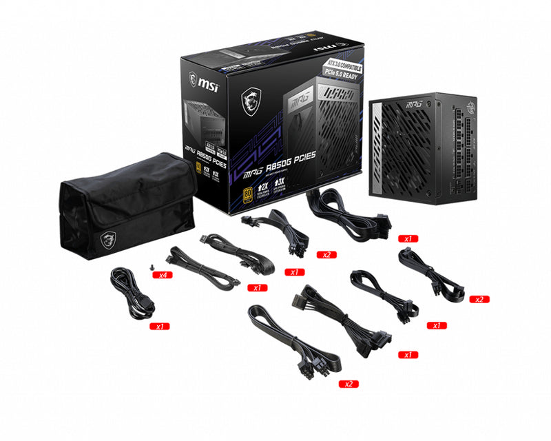 MSI MPG A850G PCIE5 Netzteil 850 W 24-pin ATX ATX Schwarz