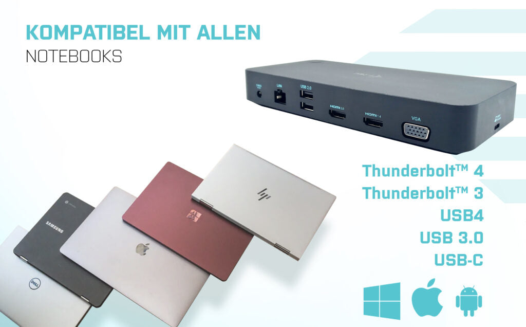 i-tec USB 3.0/USB-C/Thunderbolt, 3x Display Docking Station + Power Delivery 100W