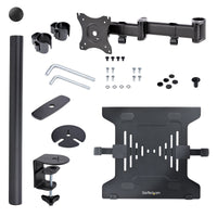 StarTech.com Monitor und Laptop halterung - Monitorarm/Notebookarm mit Tischhalterung - Monitore bis 34 Zoll (8kg) und Laptops (4.5kg) - Schwenkbarer/Höhenverstelbarer Laptop/Monitorständer