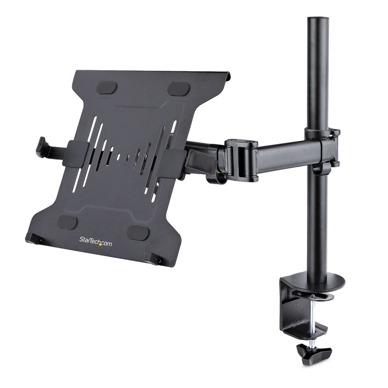 StarTech.com Monitor und Laptop halterung - Monitorarm/Notebookarm mit Tischhalterung - Monitore bis 34 Zoll (8kg) und Laptops (4.5kg) - Schwenkbarer/Höhenverstelbarer Laptop/Monitorständer
