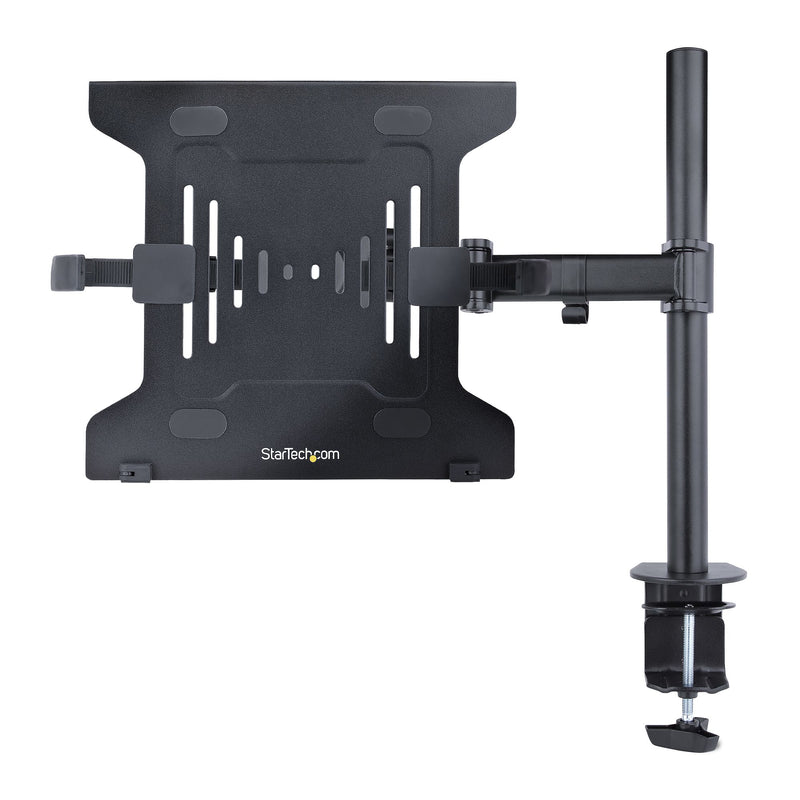 StarTech.com Monitor und Laptop halterung - Monitorarm/Notebookarm mit Tischhalterung - Monitore bis 34 Zoll (8kg) und Laptops (4.5kg) - Schwenkbarer/Höhenverstelbarer Laptop/Monitorständer