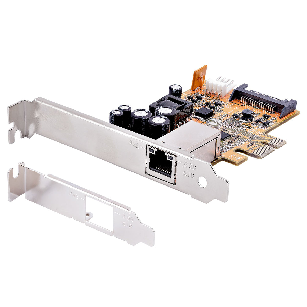 StarTech.com 1 Port 2.5 Gbit/s PoE Netzwerkkarte, PCI Express Ethernet Karte RJ45, 30W 802.3at PCIe PoE NIC für Desktops/Server, PoE Multi Gigabit LAN Adapter mit Niedrigprofilblende, Windows/Linux