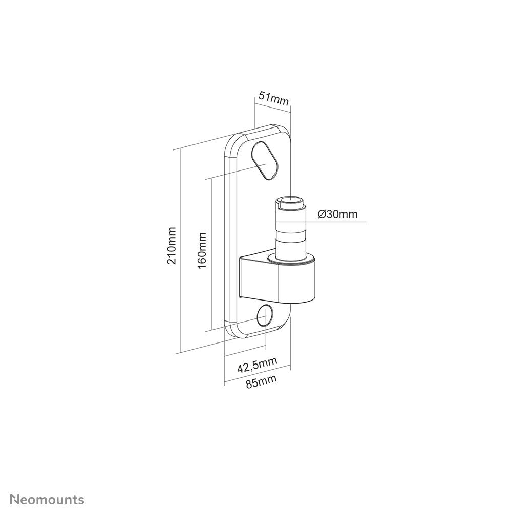 Neomounts AWL75-450BL Wand-Adapter für Monitor-Tischhalterung
