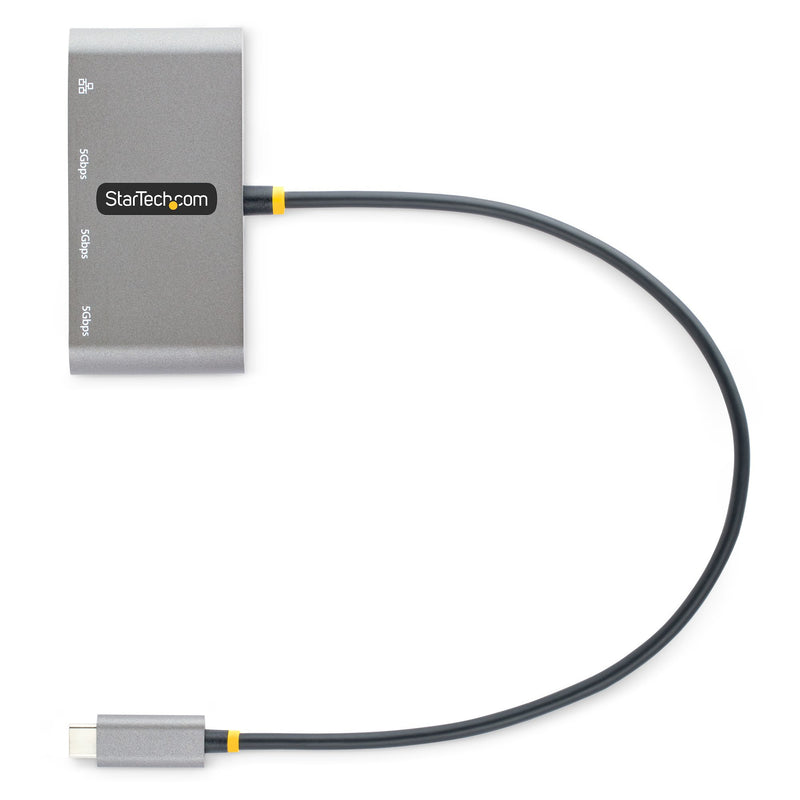 StarTech.com 3-Port USB-C Hub mit Ethernet - 3x USB-A - Gigabit Ethernet - Multi USB 3.0 5 Gbit/s - Thunderbolt 3 Adapter/Reiseadapter - 30cm Kabel - USB-C auf USB-A Splitter/Verteiler