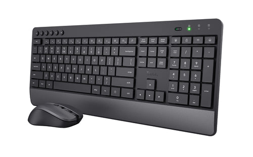 Trust Trezo Tastatur Maus enthalten Universal RF Wireless QWERTZ Deutsch Schwarz