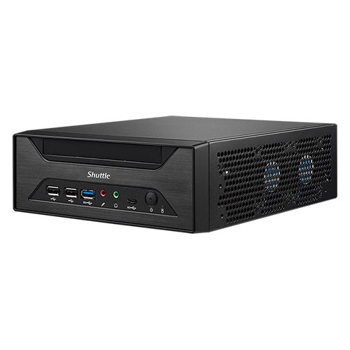 Shuttle XPC slim Barebone XH610 - S1700, Intel H610, 1xDP, 1xHDMI, 1x VGA, 2x COM (RS232), 2x LAN (2.5G and 1G), 1x slim 5.25", 2x 3.5", 2x M.2, 24/7 Dauerbetrieb