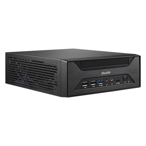 Shuttle XPC slim Barebone XH610 - S1700, Intel H610, 1xDP, 1xHDMI, 1x VGA, 2x COM (RS232), 2x LAN (2.5G and 1G), 1x slim 5.25", 2x 3.5", 2x M.2, 24/7 Dauerbetrieb