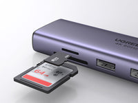 Ugreen 60515 laptop-dockingstation & portreplikator Kabelgebunden USB 3.2 Gen 1 (3.1 Gen 1) Type-C Grau