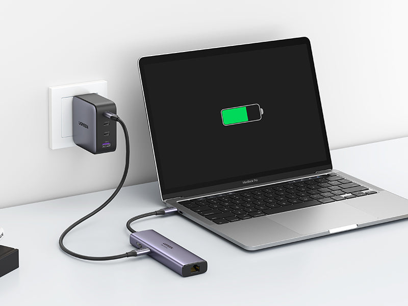 Ugreen 60515 laptop-dockingstation & portreplikator Kabelgebunden USB 3.2 Gen 1 (3.1 Gen 1) Type-C Grau