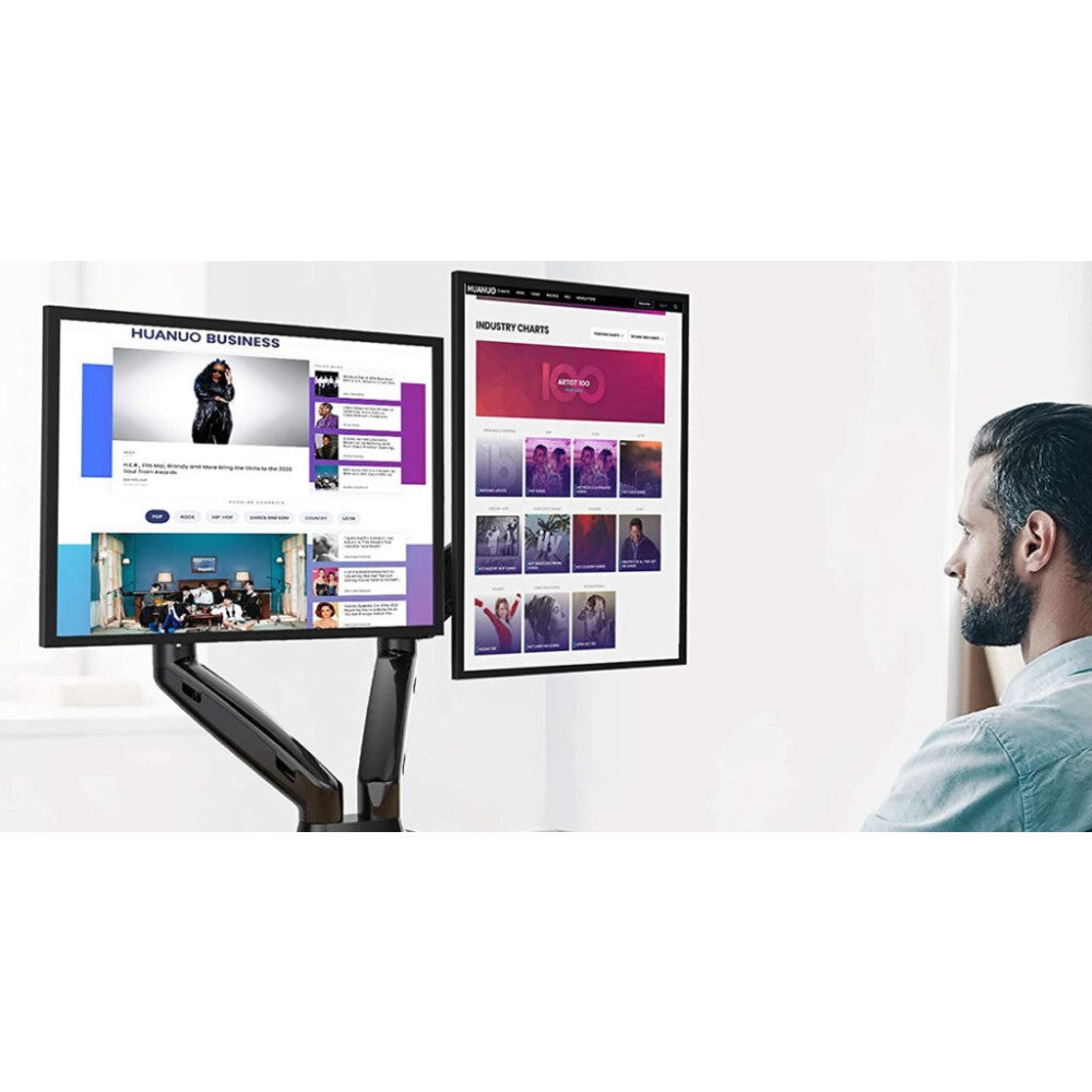 Techly ICA-LCD 462B Flachbildschirm-Tischhalterung 81,3 cm (32") Tisch/Bank Schwarz