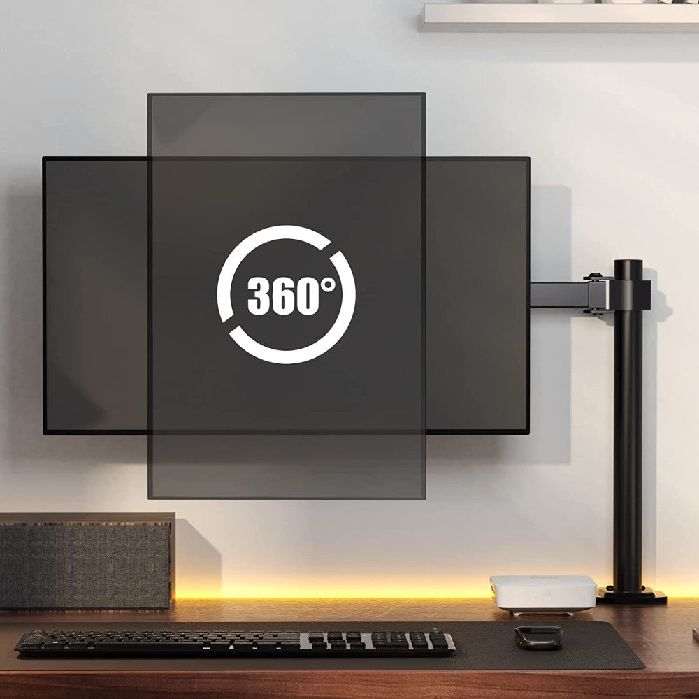 Techly ICA-LCD 503BK2 Flachbildschirm-Tischhalterung 68,6 cm (27") Tisch/Bank Schwarz