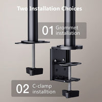 Techly ICA-LCD 582-D Flachbildschirm-Tischhalterung 81,3 cm (32") Tisch/Bank Schwarz