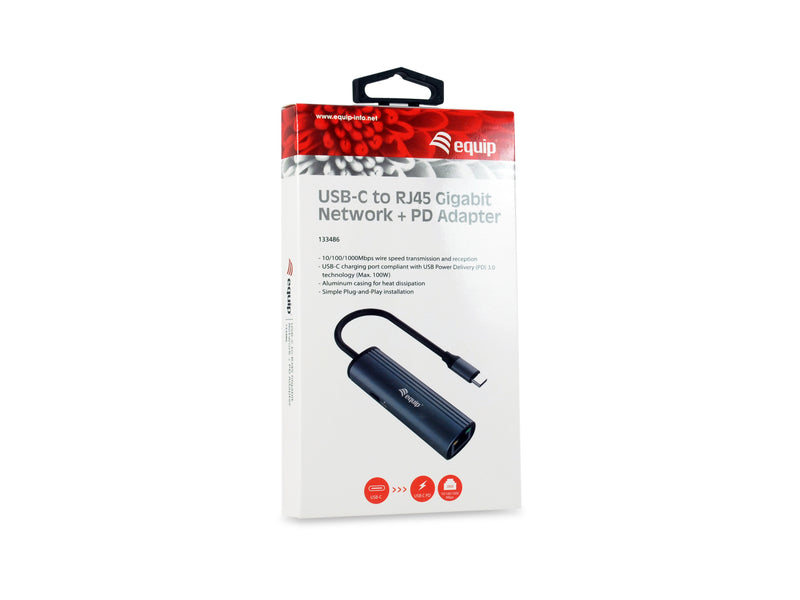 Equip USB-C-auf-RJ45-Gigabit-Netzwerk + PD-Adapter