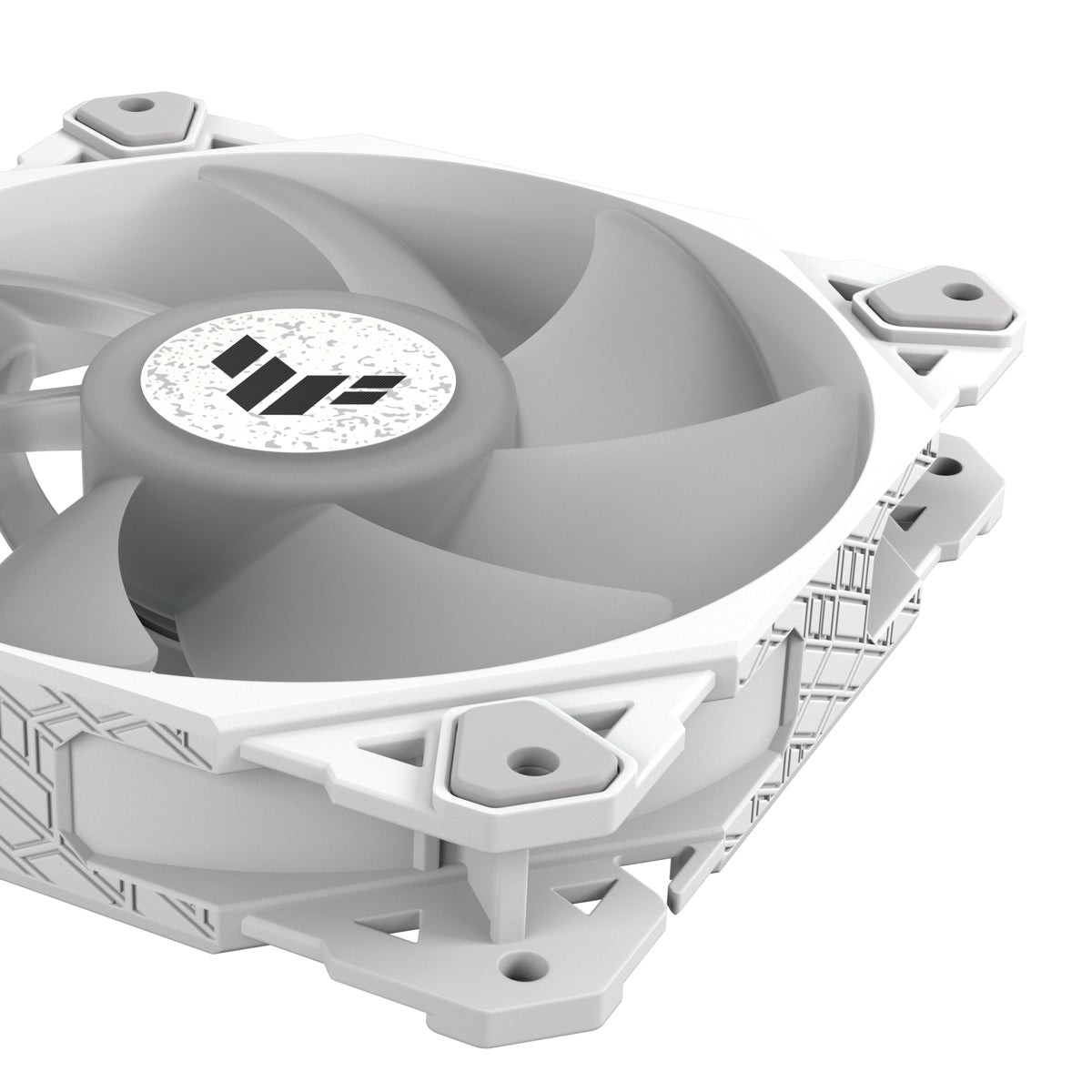 ASUS TUF GAMING TF120 ARGB WHITE EDITION Computergehäuse Luftkühlung 12 cm Weiß 1 Stück(e)