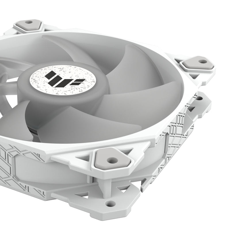 ASUS TUF GAMING TF120 ARGB WHITE EDITION Computergehäuse Luftkühlung 12 cm Weiß 1 Stück(e)