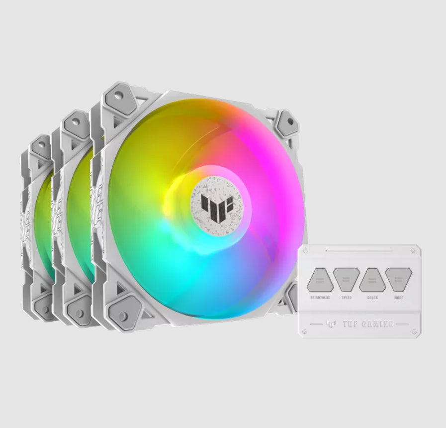 ASUS TUF GAMING TF120 ARGB WHITE EDITION 3IN1 Raffreddamento ad aria per case computer 12 cm Bianco 3 pezzo(i)