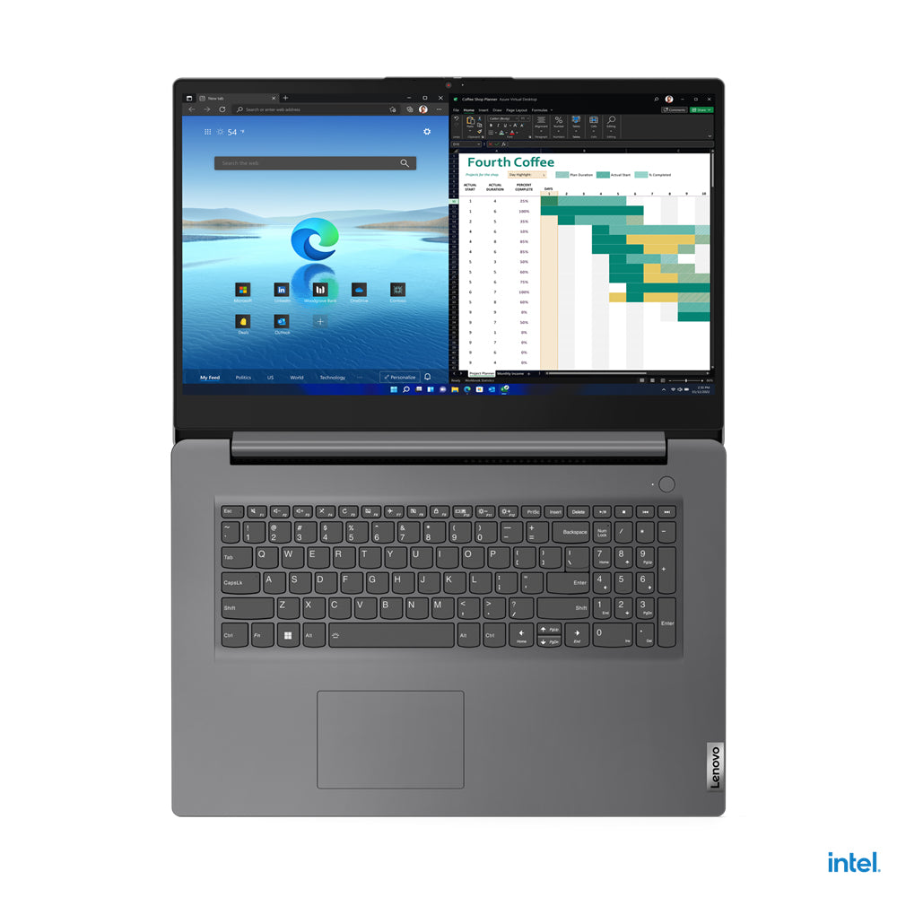Lenovo V17 G4 IRU Intel® U U300 Laptop 43,9 cm (17.3") Full HD 8 GB DDR4-SDRAM 512 GB SSD Wi-Fi 6 (802.11ax) Windows 11 Home Grau Deutsch