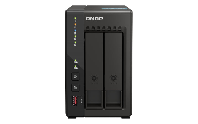 QNAP TS-253E NAS Tower Intel® Celeron® J6412 8 GB 0 TB QNAP QTS Schwarz