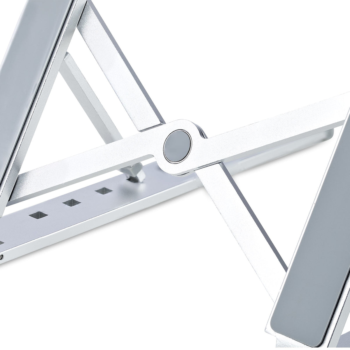 StarTech.com Foldable Laptop Stand, Portable Height Adjustable Ergonomic Laptop Riser, 10 kg Capacity, Tiltable Aluminum Laptop Holder, Notebook Stand, Swiveling Laptop Base