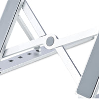 StarTech.com Faltbarer Laptop Ständer, Tragbarer Höhenverstellbarer Ergonomischer Laptopständer, Tragkraft 10 kg, Aluminium Laptophalterung neigbar, Notebook Ständer, Schwenkbare Laptop Unterlage