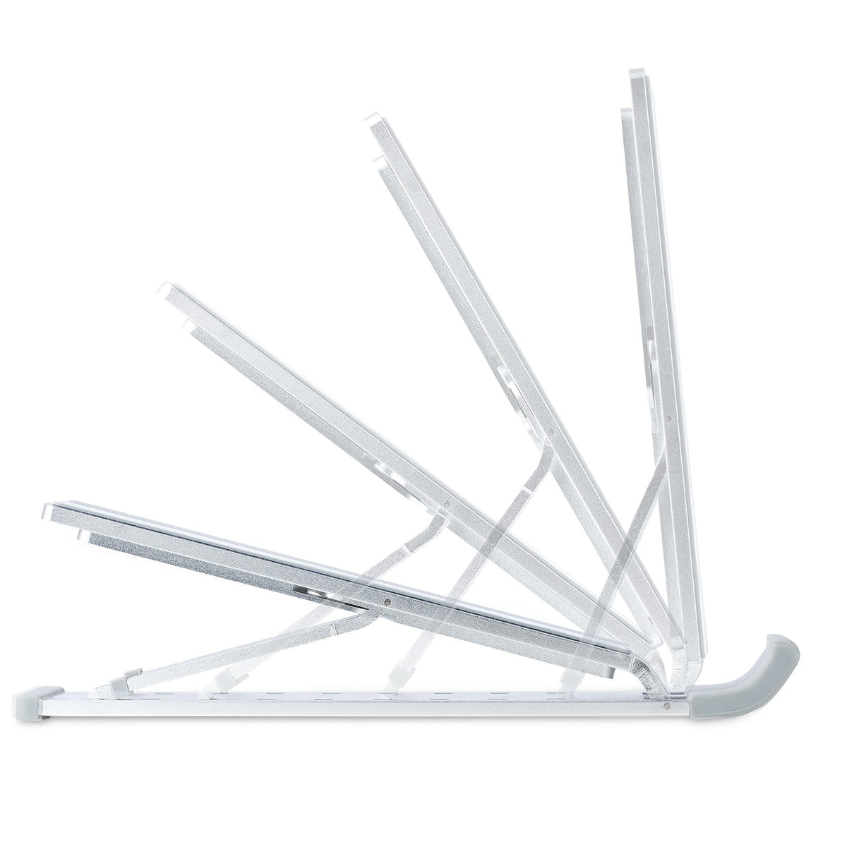 StarTech.com Foldable Laptop Stand, Portable Height Adjustable Ergonomic Laptop Riser, 10 kg Capacity, Tiltable Aluminum Laptop Holder, Notebook Stand, Swiveling Laptop Base