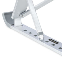 StarTech.com Faltbarer Laptop Ständer, Tragbarer Höhenverstellbarer Ergonomischer Laptopständer, Tragkraft 10 kg, Aluminium Laptophalterung neigbar, Notebook Ständer, Schwenkbare Laptop Unterlage