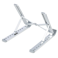 StarTech.com Faltbarer Laptop Ständer, Tragbarer Höhenverstellbarer Ergonomischer Laptopständer, Tragkraft 10 kg, Aluminium Laptophalterung neigbar, Notebook Ständer, Schwenkbare Laptop Unterlage