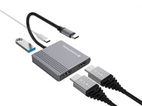 Conceptronic DONN13G laptop-dockingstation & portreplikator Kabelgebunden USB 3.2 Gen 1 (3.1 Gen 1) Type-C Grau