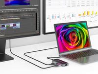 Conceptronic DONN14G laptop-dockingstation & portreplikator Kabelgebunden USB 3.2 Gen 1 (3.1 Gen 1) Type-C Grau