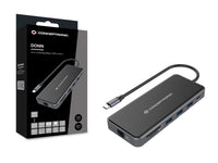 Conceptronic DONN15G laptop-dockingstation & portreplikator Kabelgebunden USB 3.2 Gen 1 (3.1 Gen 1) Type-C Grau