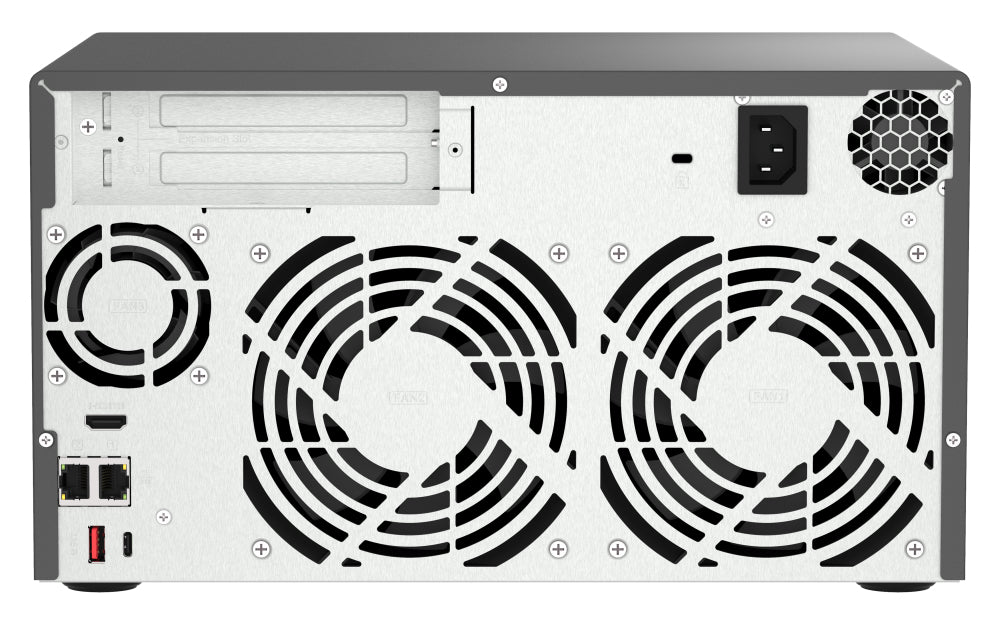 QNAP TVS-h874X NAS Tower Intel® Core™ i9 64 GB DDR4 0 TB QuTS hero Schwarz
