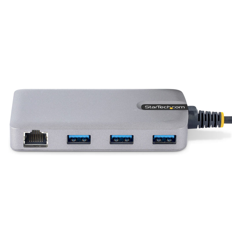 StarTech.com 3 Port USB C Hub mit Ethernet - 3x USB-A 3.0 5Gbit/s Anschlüsse - Gigabit Ethernet RJ45 - USB C auf USB Verteiler - 30cm langes Kabel - Mini USB C Hub Adapter mit LAN