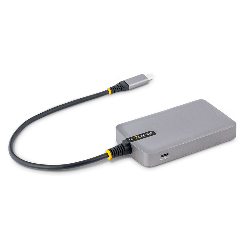 StarTech.com 3 Port USB C Hub mit Ethernet - 3x USB-A 3.0 5Gbit/s Anschlüsse - Gigabit Ethernet RJ45 - USB C auf USB Verteiler - 30cm langes Kabel - Mini USB C Hub Adapter mit LAN