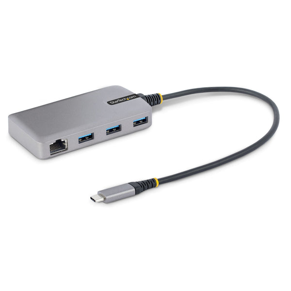 StarTech.com Hub USB-C a 3 porte con Ethernet - 3 porte USB-A 3.0 5Gbps - Gigabit Ethernet RJ45 - Hub USB-C a USB - Cavo da 30 cm - Mini adattatore Hub USB-C con LAN