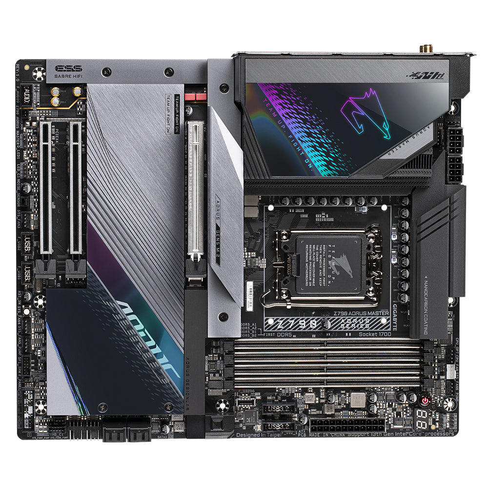 GIGABYTE Z790 AORUS MASTER Motherboard - Unterstützt Intel Core 13. Generation CPUs, 20+1+2 Phasen Digital VRM, bis zu 8000MHz DDR4 (OC), 1xPCIe 5.0+4xPCIe 4.0 M.2, Wi-Fi 6E, 10GbE LAN, USB 3.2 Gen 2x2