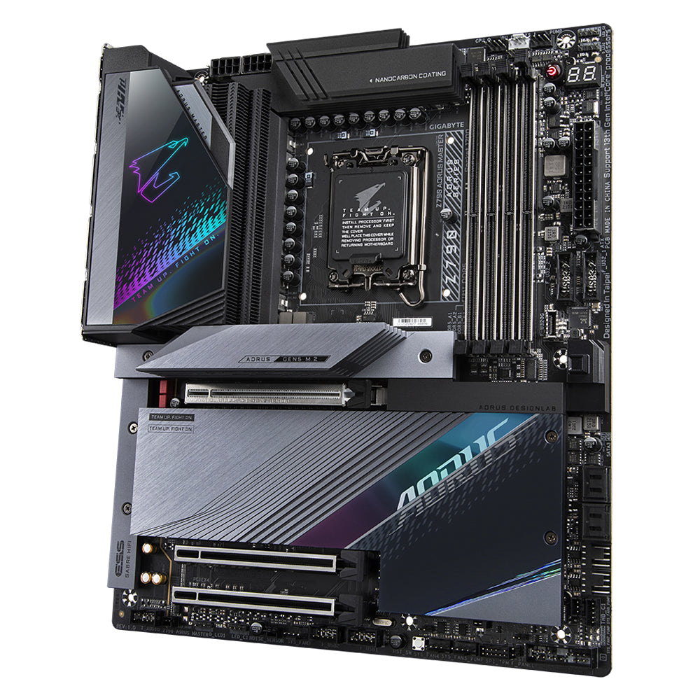 GIGABYTE Z790 AORUS MASTER Motherboard - Unterstützt Intel Core 13. Generation CPUs, 20+1+2 Phasen Digital VRM, bis zu 8000MHz DDR4 (OC), 1xPCIe 5.0+4xPCIe 4.0 M.2, Wi-Fi 6E, 10GbE LAN, USB 3.2 Gen 2x2