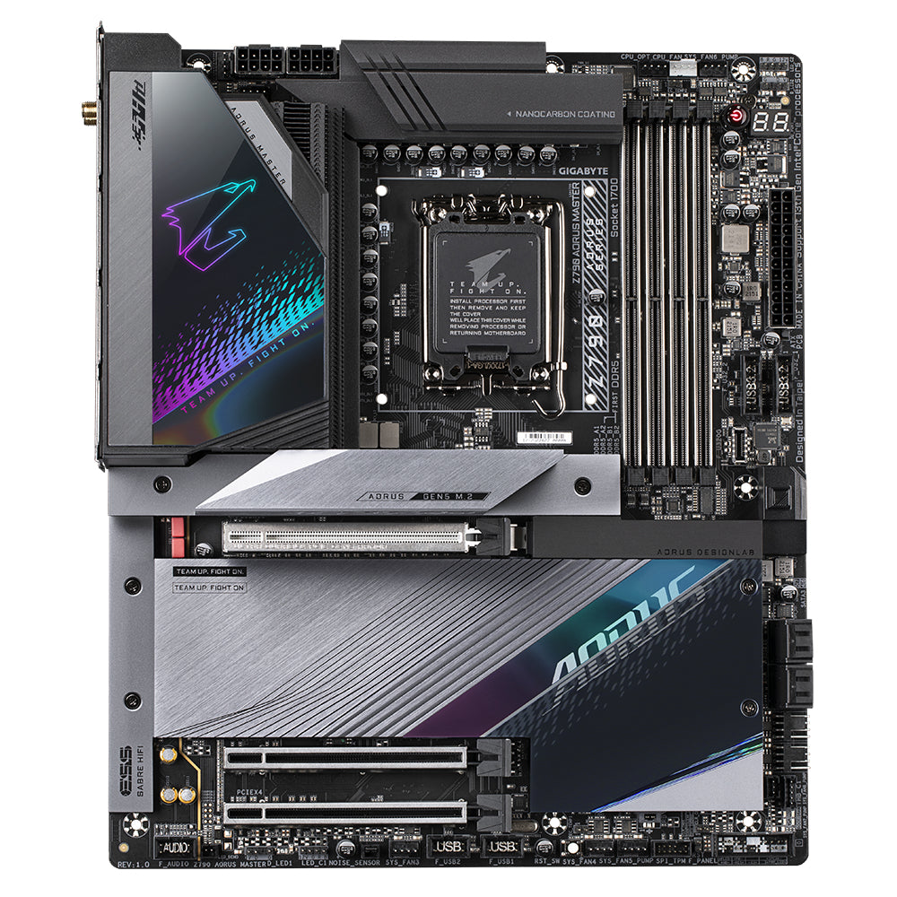 GIGABYTE Z790 AORUS MASTER Motherboard - Unterstützt Intel Core 13. Generation CPUs, 20+1+2 Phasen Digital VRM, bis zu 8000MHz DDR4 (OC), 1xPCIe 5.0+4xPCIe 4.0 M.2, Wi-Fi 6E, 10GbE LAN, USB 3.2 Gen 2x2