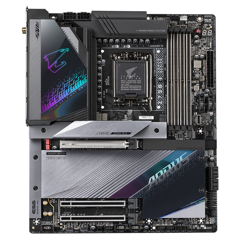 GIGABYTE Z790 AORUS MASTER Motherboard - Unterstützt Intel Core 13. Generation CPUs, 20+1+2 Phasen Digital VRM, bis zu 8000MHz DDR4 (OC), 1xPCIe 5.0+4xPCIe 4.0 M.2, Wi-Fi 6E, 10GbE LAN, USB 3.2 Gen 2x2