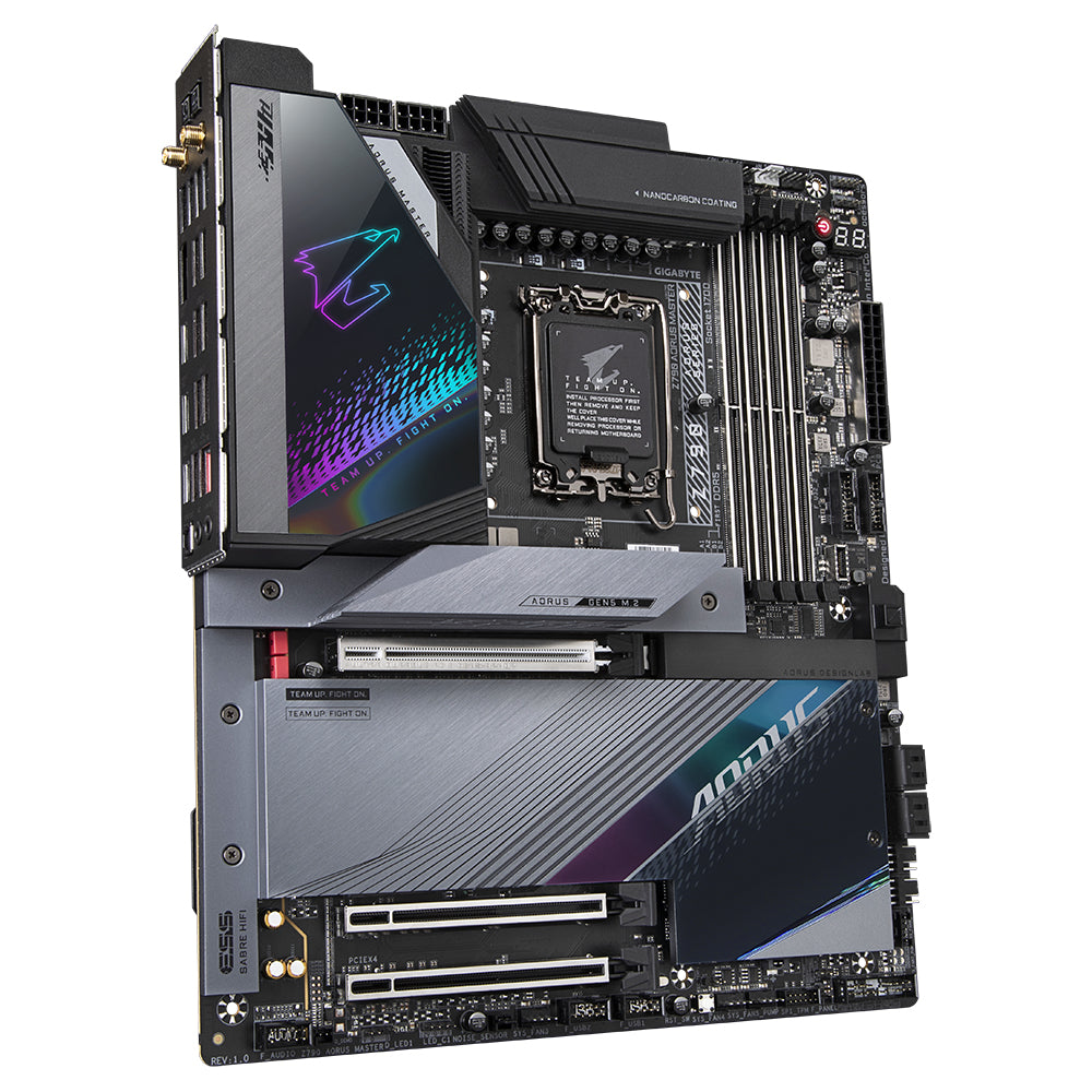 GIGABYTE Z790 AORUS MASTER Motherboard - Unterstützt Intel Core 13. Generation CPUs, 20+1+2 Phasen Digital VRM, bis zu 8000MHz DDR4 (OC), 1xPCIe 5.0+4xPCIe 4.0 M.2, Wi-Fi 6E, 10GbE LAN, USB 3.2 Gen 2x2