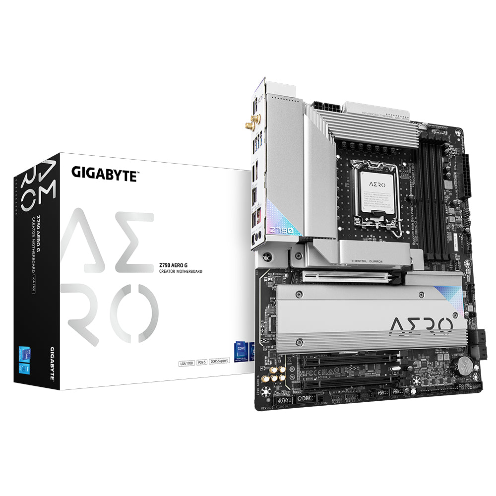 GIGABYTE Z790 AERO G Motherboard - Unterstützt Intel Core 14. Generation CPUs, bis zu 7600MHz DDR5 (OC), 1xPCIe 5.0+4xPCIe 4.0 M.2, Wi-Fi 6E, 2.5GbE LAN, USB 3.2 Gen 2x2