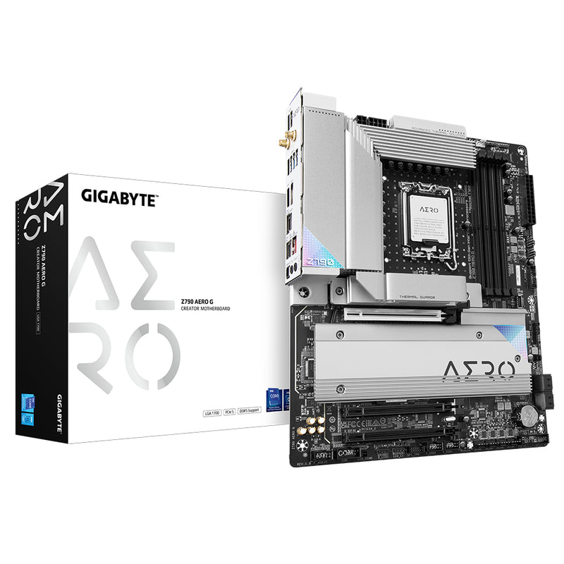 GIGABYTE Z790 AERO G Motherboard - Unterstützt Intel Core 14. Generation CPUs, bis zu 7600MHz DDR5 (OC), 1xPCIe 5.0+4xPCIe 4.0 M.2, Wi-Fi 6E, 2.5GbE LAN, USB 3.2 Gen 2x2