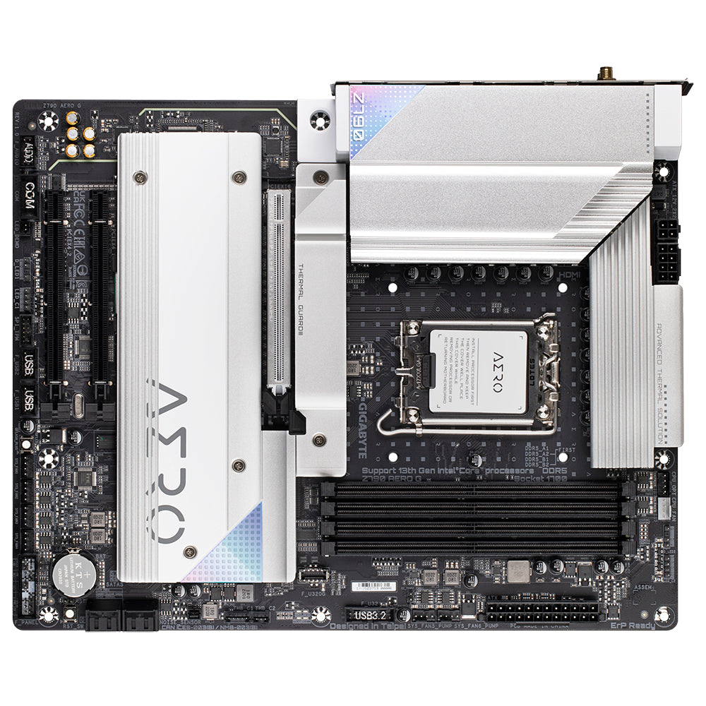 GIGABYTE Z790 AERO G Motherboard - Unterstützt Intel Core 14. Generation CPUs, bis zu 7600MHz DDR5 (OC), 1xPCIe 5.0+4xPCIe 4.0 M.2, Wi-Fi 6E, 2.5GbE LAN, USB 3.2 Gen 2x2