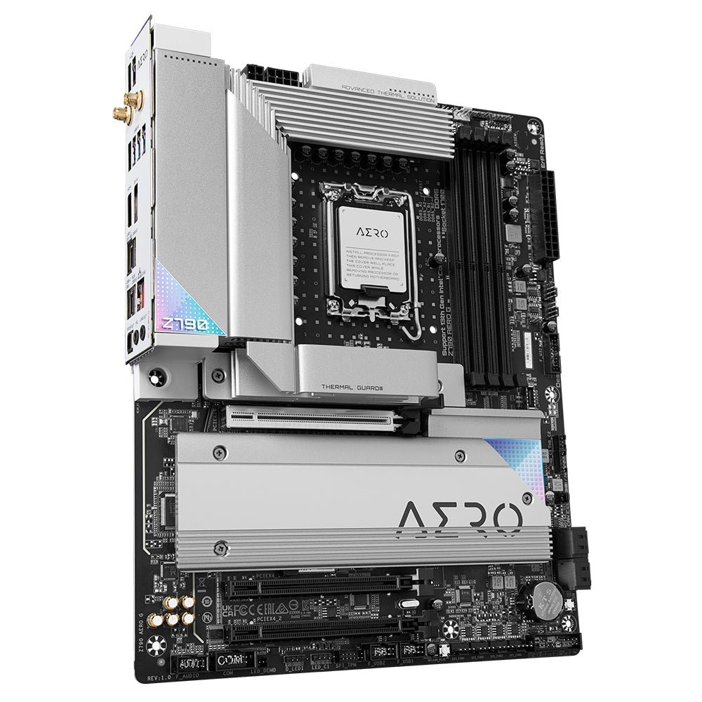 GIGABYTE Z790 AERO G Motherboard - Unterstützt Intel Core 14. Generation CPUs, bis zu 7600MHz DDR5 (OC), 1xPCIe 5.0+4xPCIe 4.0 M.2, Wi-Fi 6E, 2.5GbE LAN, USB 3.2 Gen 2x2