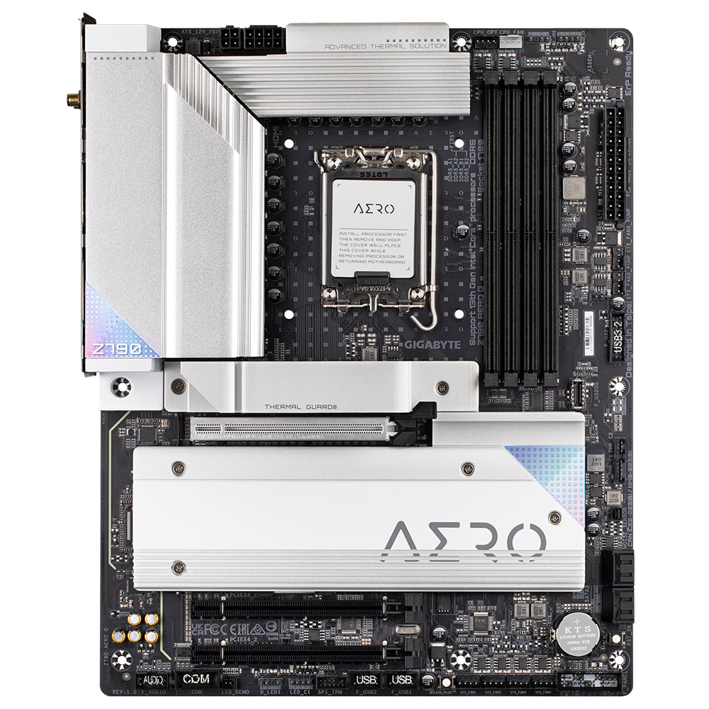 GIGABYTE Z790 AERO G Motherboard - Unterstützt Intel Core 14. Generation CPUs, bis zu 7600MHz DDR5 (OC), 1xPCIe 5.0+4xPCIe 4.0 M.2, Wi-Fi 6E, 2.5GbE LAN, USB 3.2 Gen 2x2