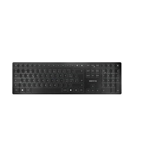 CHERRY KW 9100 SLIM Tastatur Universal RF Wireless + Bluetooth QWERTZ Schweiz Schwarz