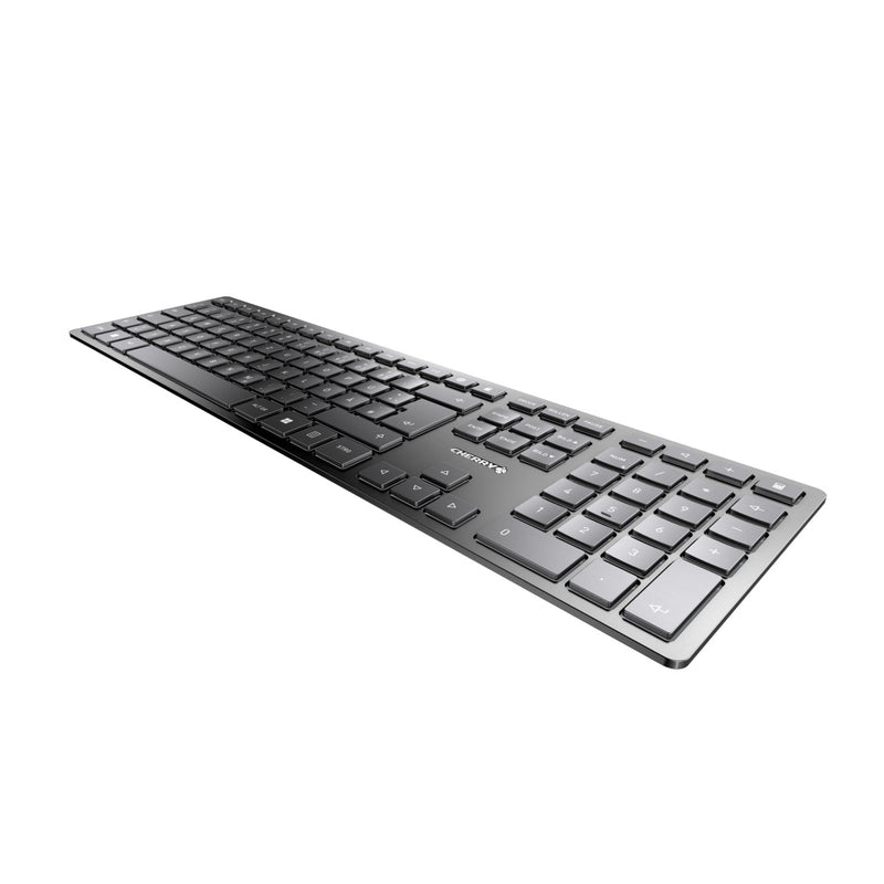 CHERRY KW 9100 SLIM Tastatur Universal RF Wireless + Bluetooth QWERTZ Deutsch Schwarz