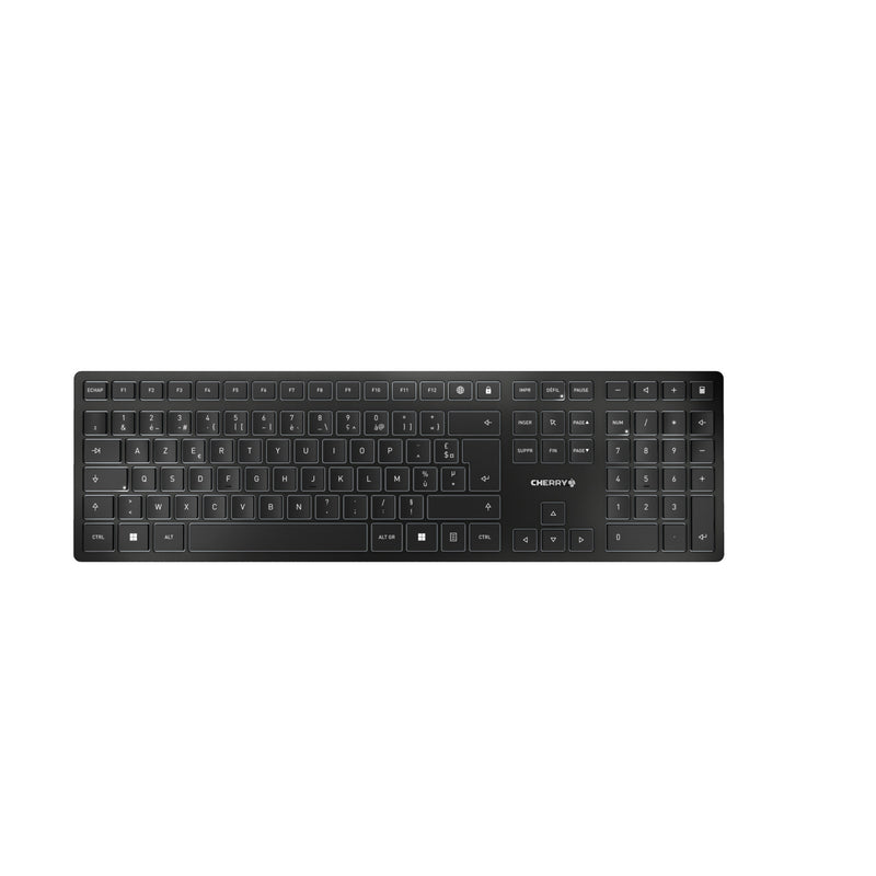 CHERRY KW 9100 SLIM Tastatur Universal RF Wireless + Bluetooth AZERTY Französisch Schwarz